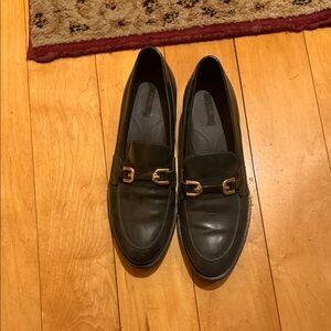 Geox Black Leather Heeled Ankle Boots